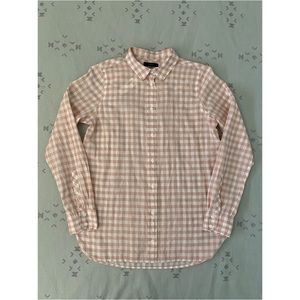 J. Crew Crinkle Gingham Button Down in Boy Fit